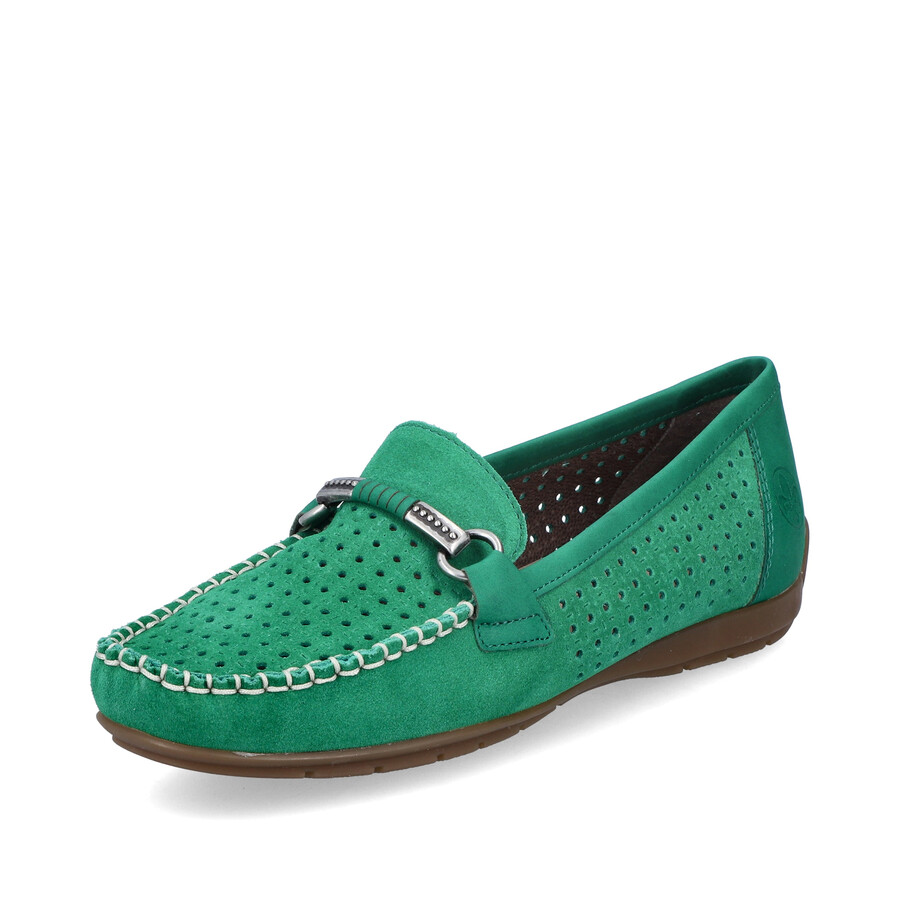 zapatos sin cordones verdes para mujer rieker 40253-54