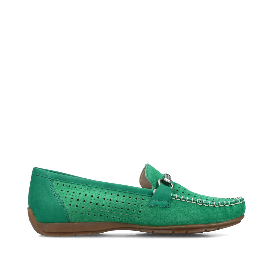 zapatos sin cordones verdes para mujer rieker 40253-54