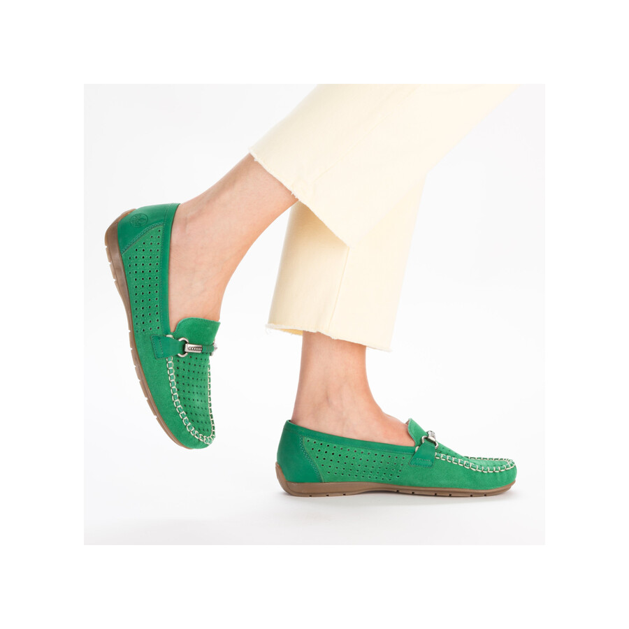 zapatos sin cordones verdes para mujer rieker 40253-54