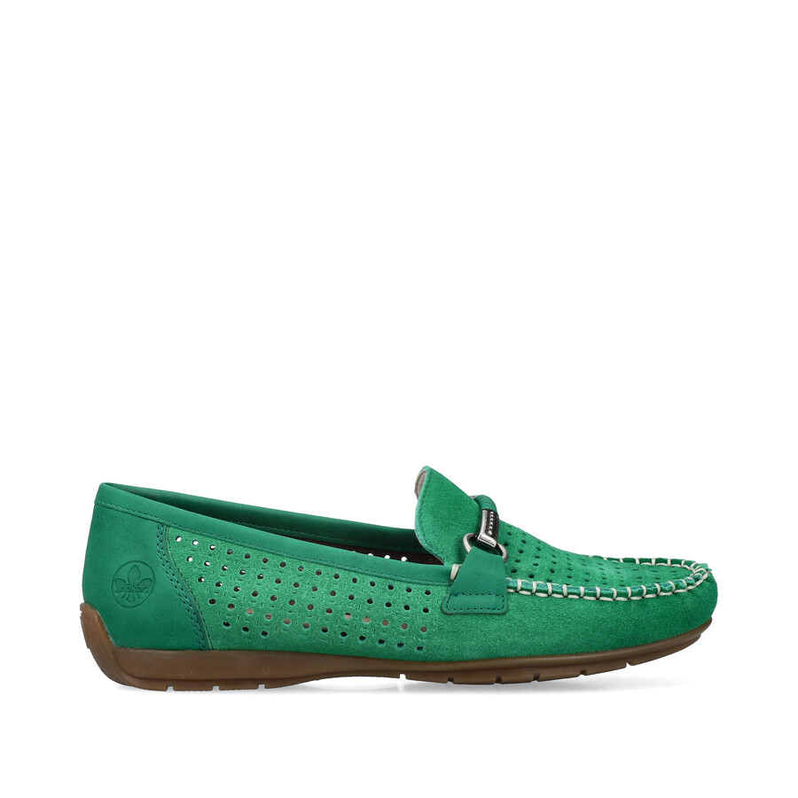 zapatos sin cordones verdes para mujer rieker 40253-54