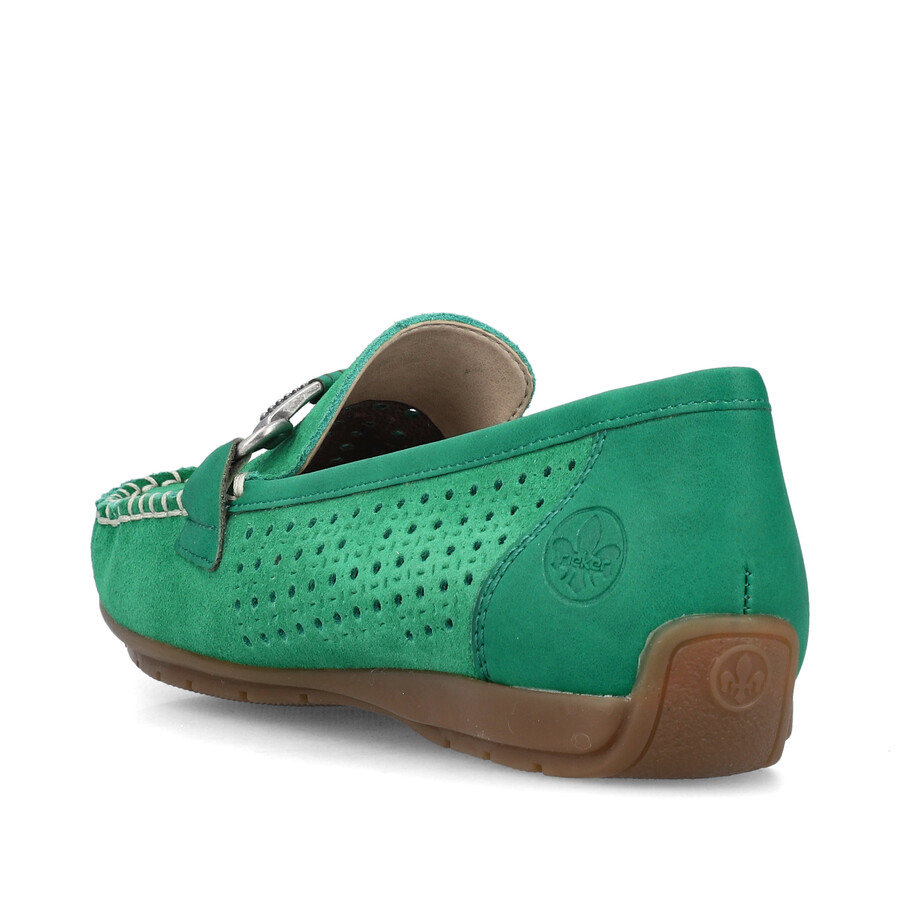 zapatos sin cordones verdes para mujer rieker 40253-54