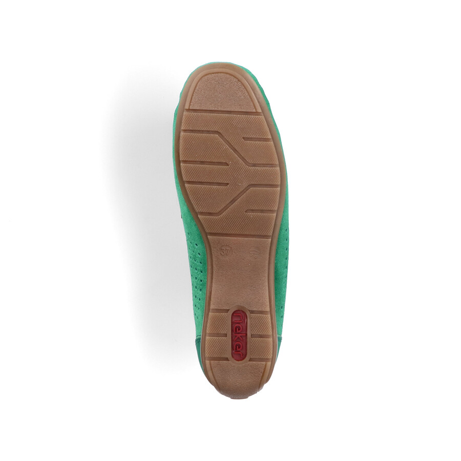 zapatos sin cordones verdes para mujer rieker 40253-54