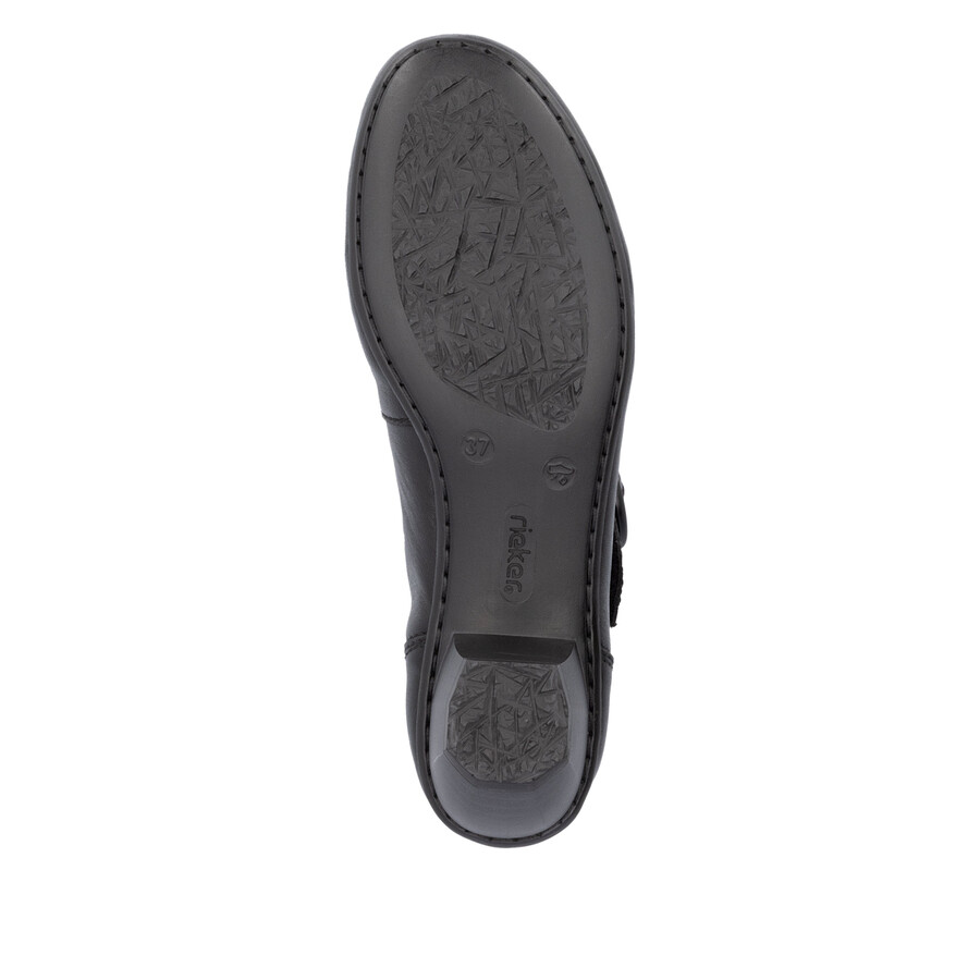 zapatos negros con cierre de velcro para mujer rieker 41756-00