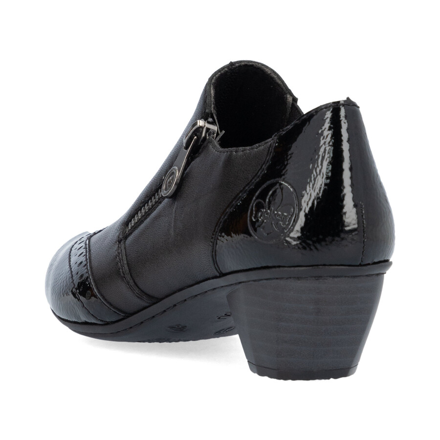 zapatos negros con cremallera para mujer rieker 41757-00