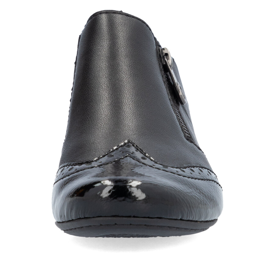zapatos negros con cremallera para mujer rieker 41757-00