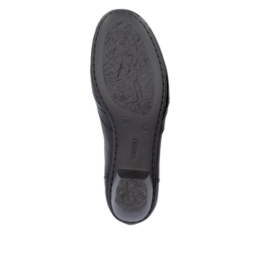 zapatos negros con cremallera para mujer rieker 41757-00