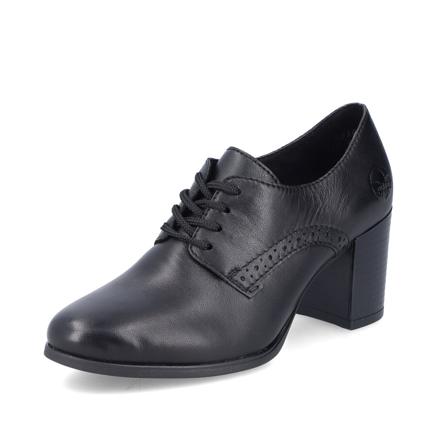 zapatos negros con elástico para mujer rieker 50100-01