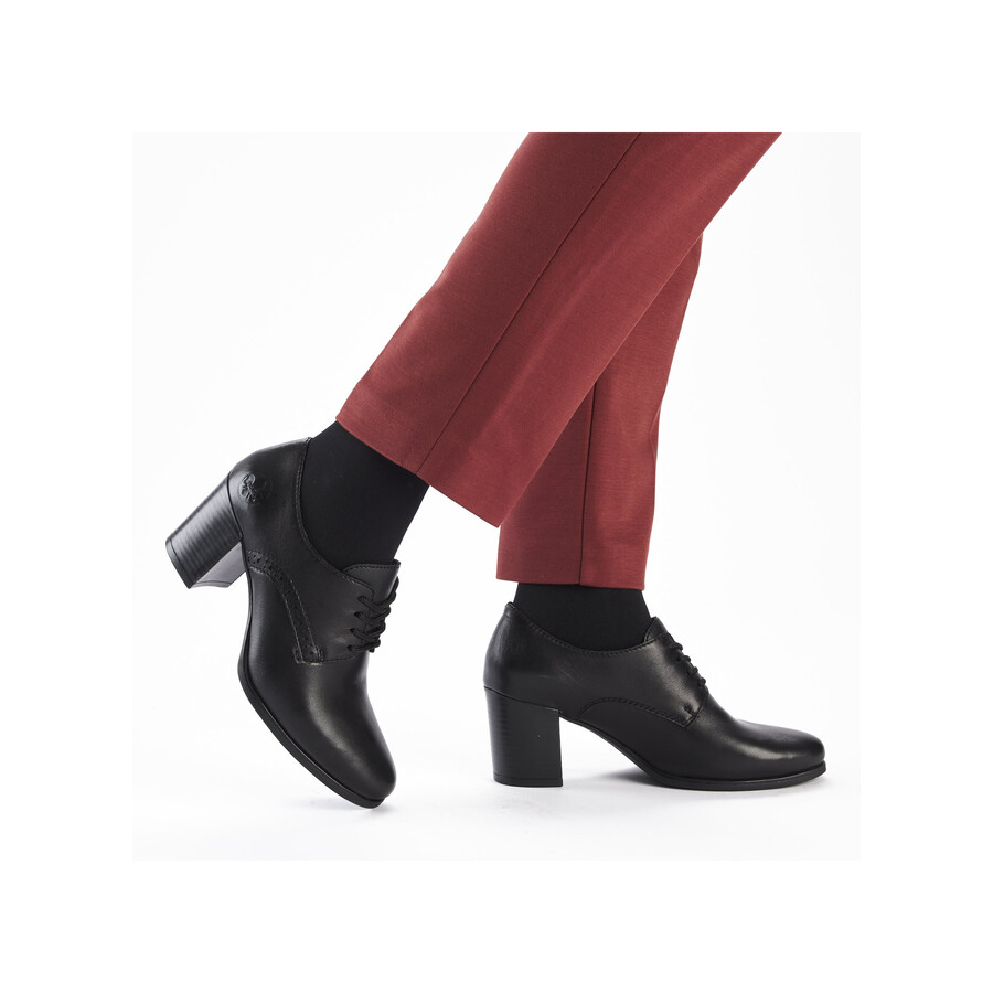 zapatos negros con elástico para mujer rieker 50100-01