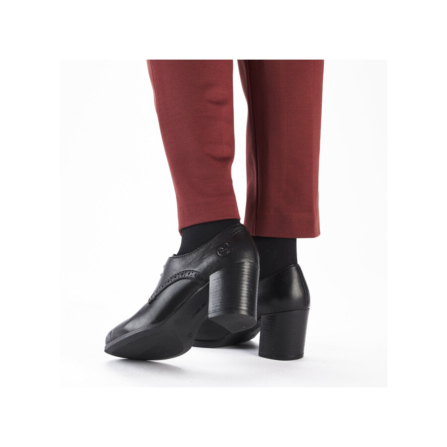 zapatos negros con elástico para mujer rieker 50100-01