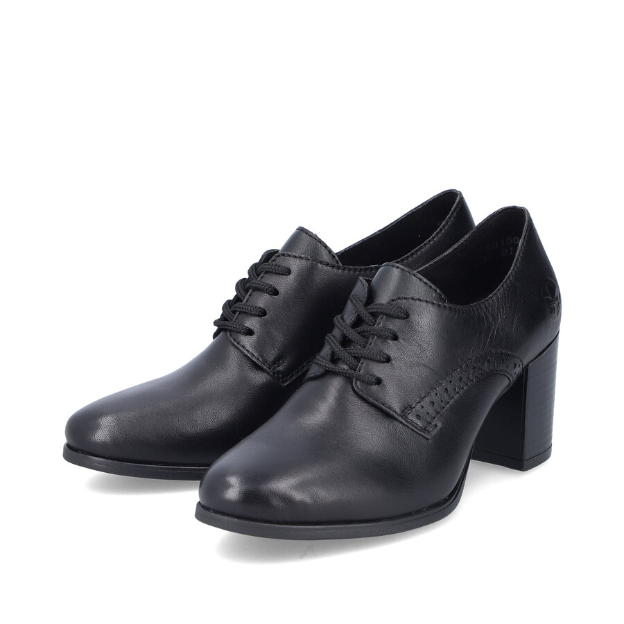 zapatos negros con elástico para mujer rieker 50100-01