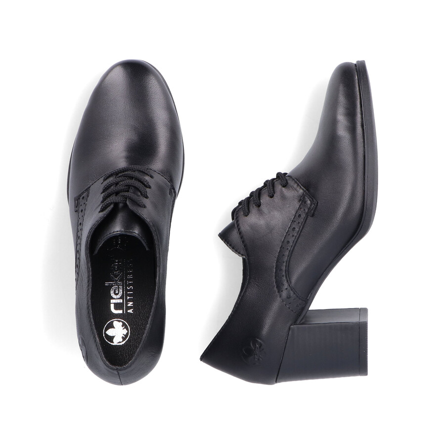 zapatos negros con elástico para mujer rieker 50100-01