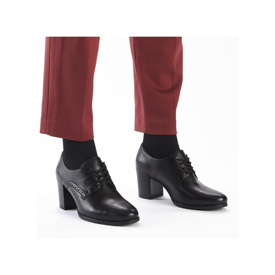 zapatos negros con elástico para mujer rieker 50100-01