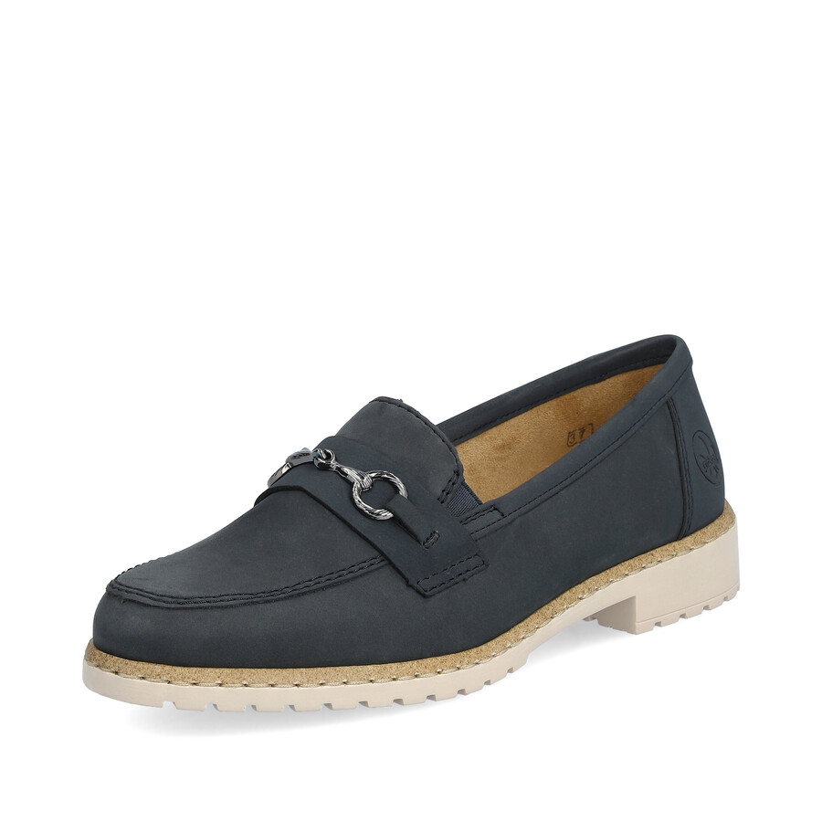 zapatos elásticos azules para mujer rieker 51860-14