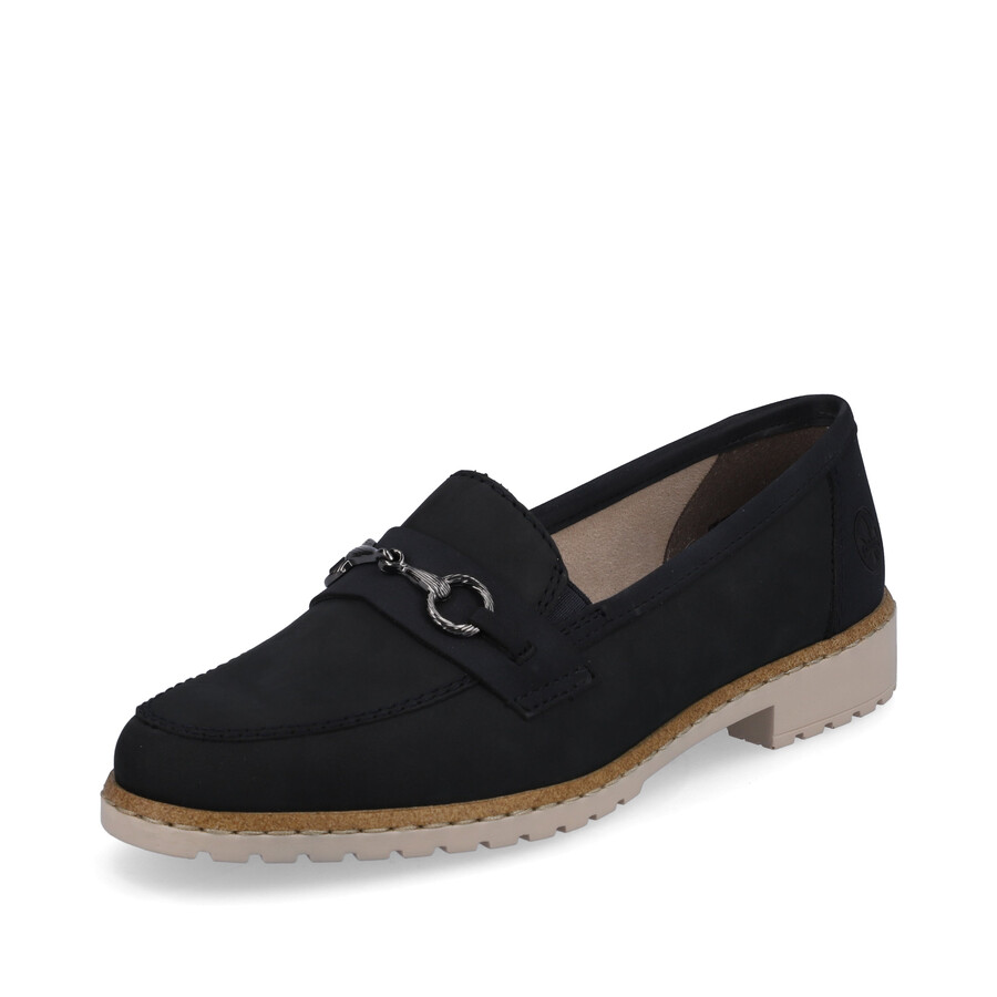 zapatos elásticos azules para mujer rieker 51860-14