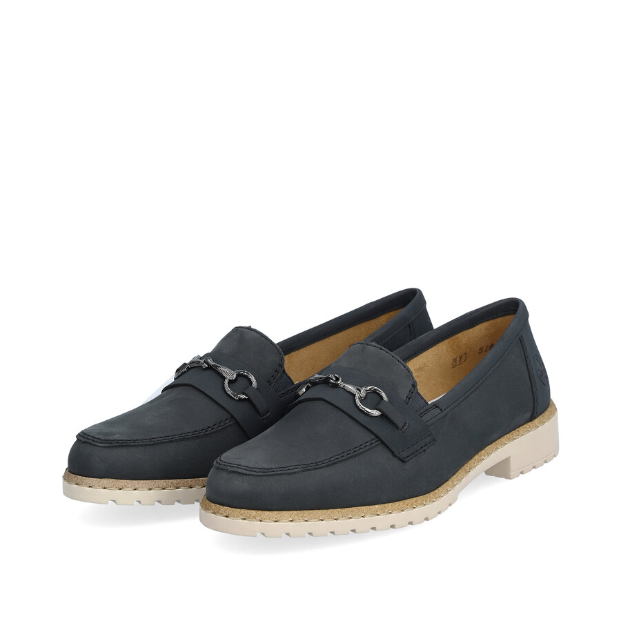 zapatos elásticos azules para mujer rieker 51860-14