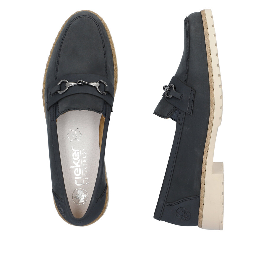 zapatos elásticos azules para mujer rieker 51860-14