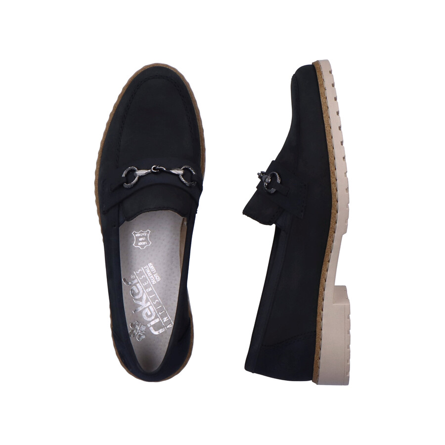 zapatos elásticos azules para mujer rieker 51860-14