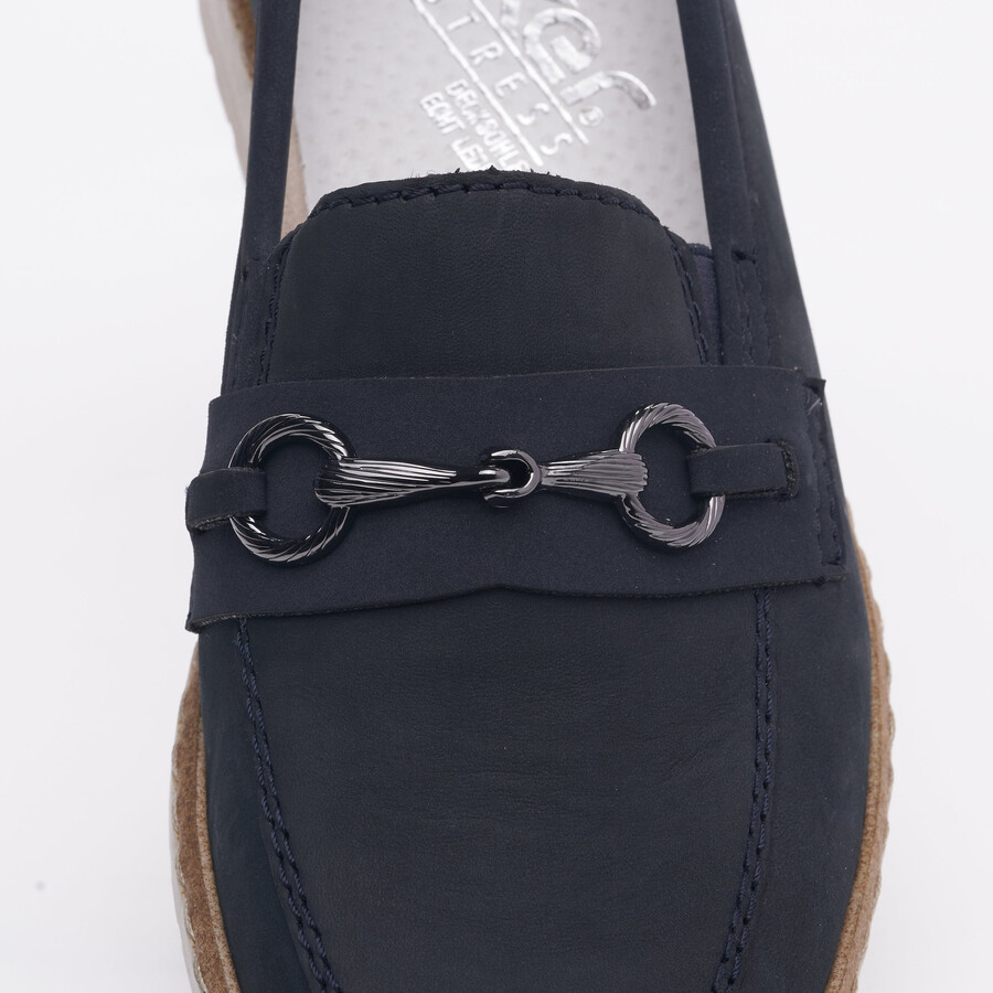 zapatos elásticos azules para mujer rieker 51860-14