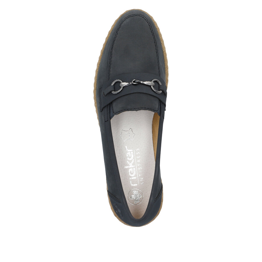 zapatos elásticos azules para mujer rieker 51860-14