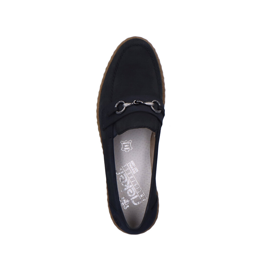 zapatos elásticos azules para mujer rieker 51860-14