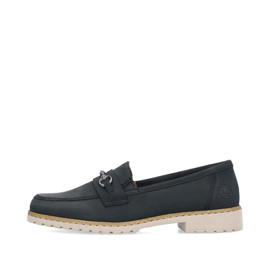 zapatos elásticos azules para mujer rieker 51860-14