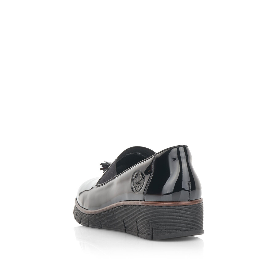 zapatos negros con elástico para mujer rieker 53751-00