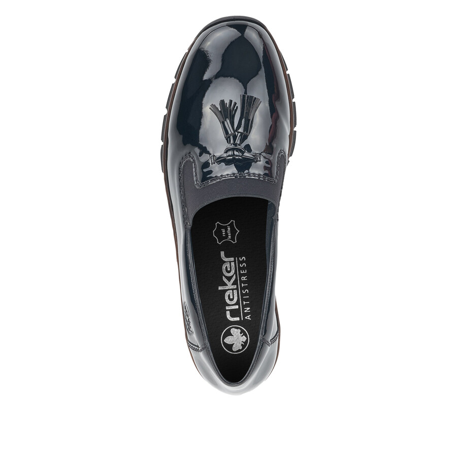 zapatos negros con elástico para mujer rieker 53751-00