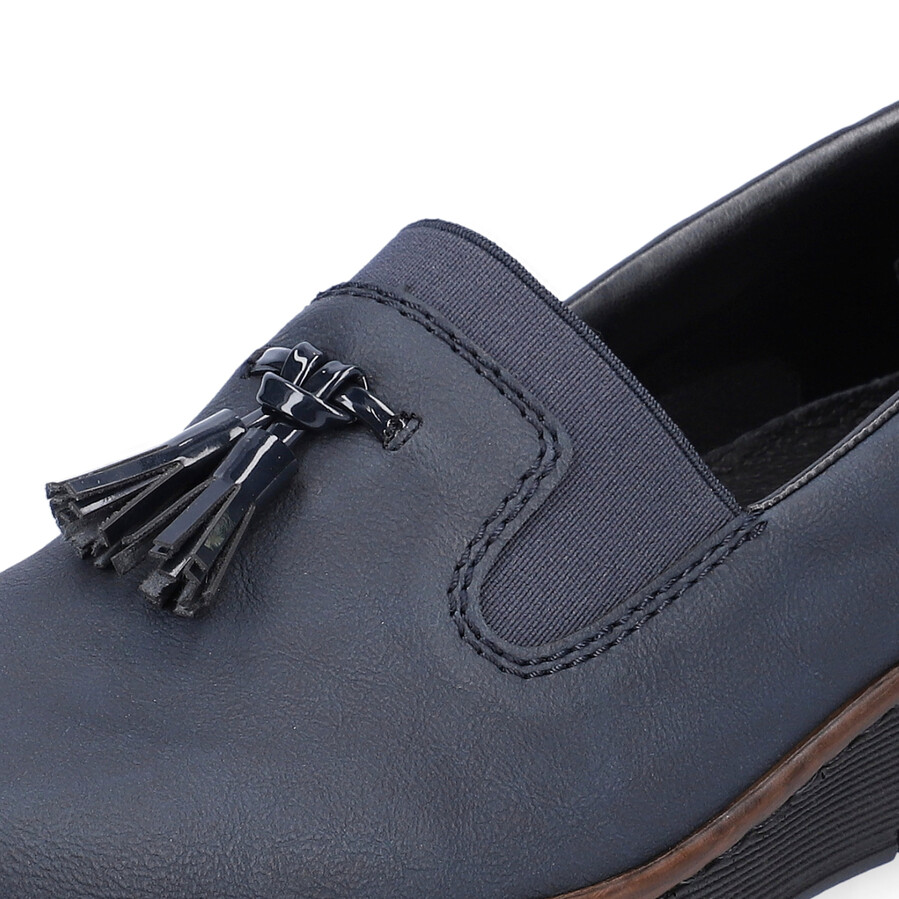 zapatos elásticos azules para mujer rieker 53751-14
