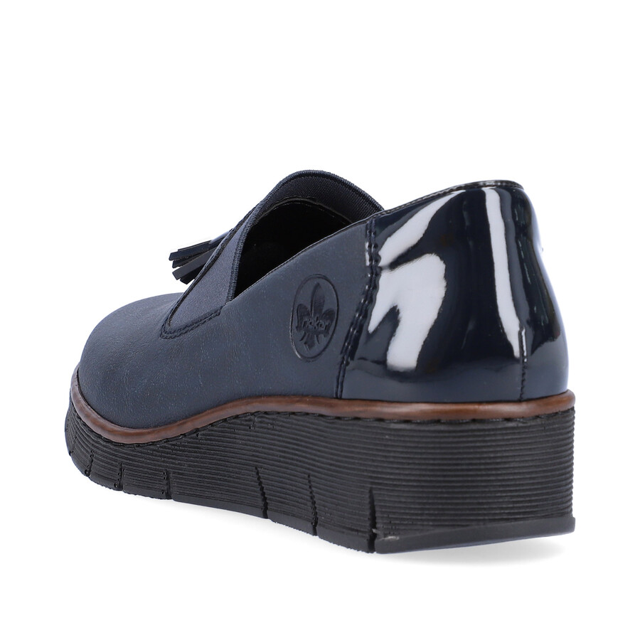 zapatos elásticos azules para mujer rieker 53751-14