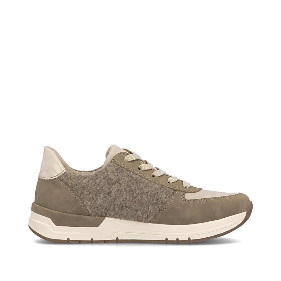 zapatos beige con cremallera para mujer rieker 58902-64