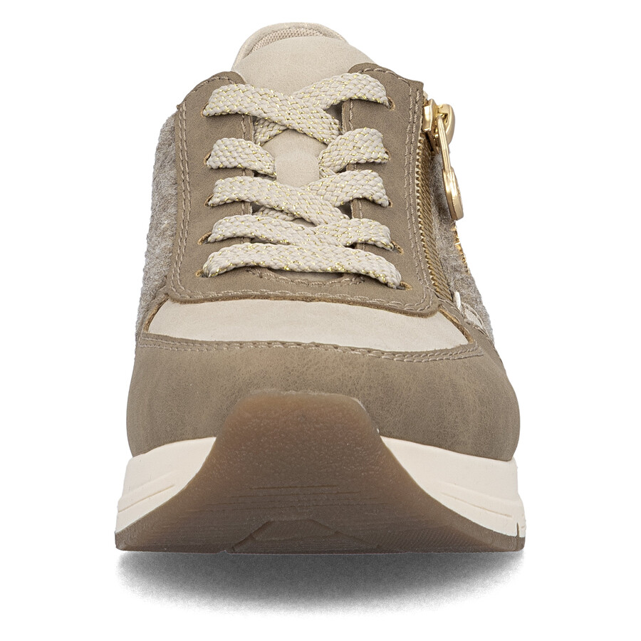zapatos beige con cremallera para mujer rieker 58902-64