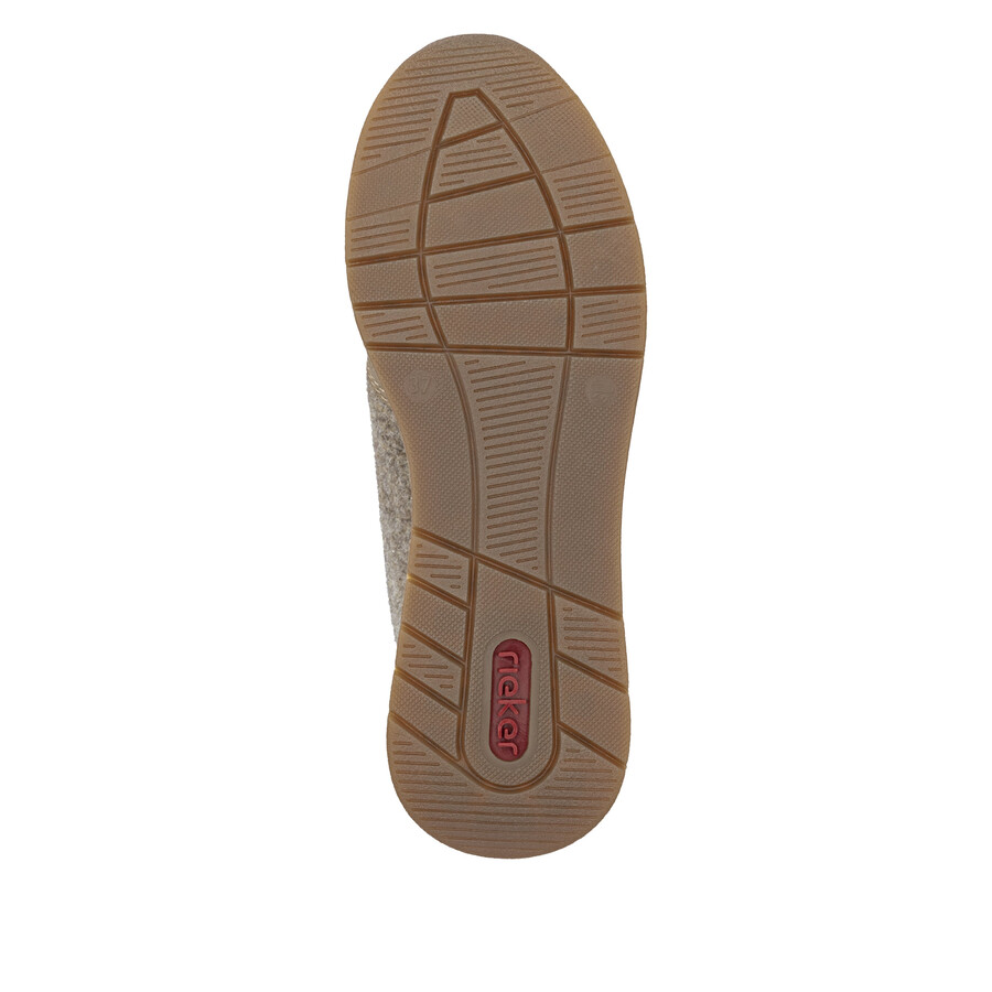 zapatos beige con cremallera para mujer rieker 58902-64