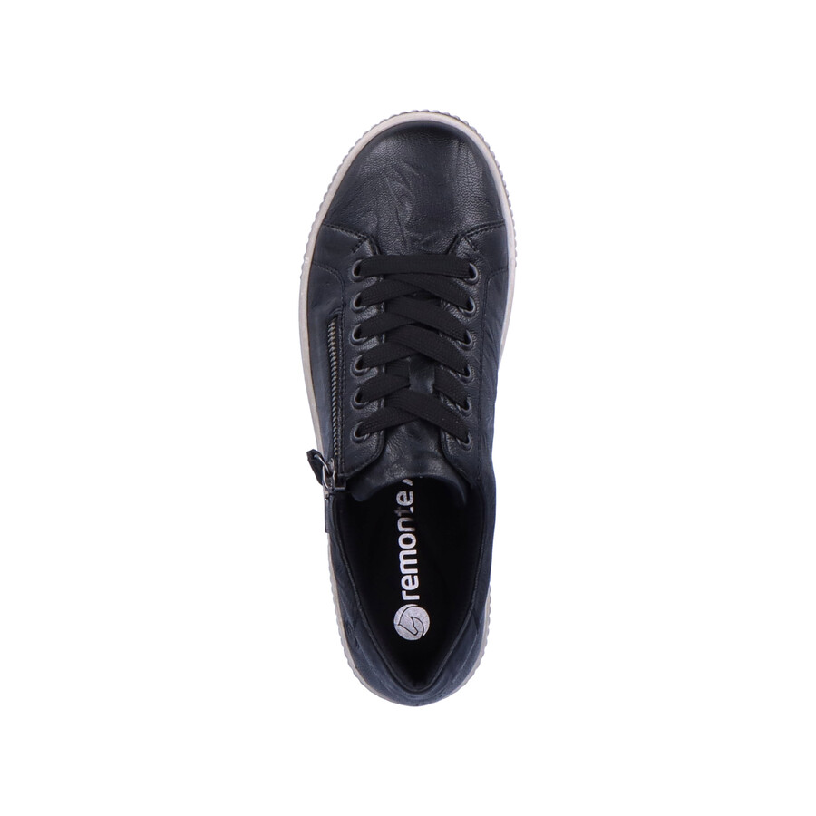 zapatos negros con cremallera para mujer remonte d0700-00