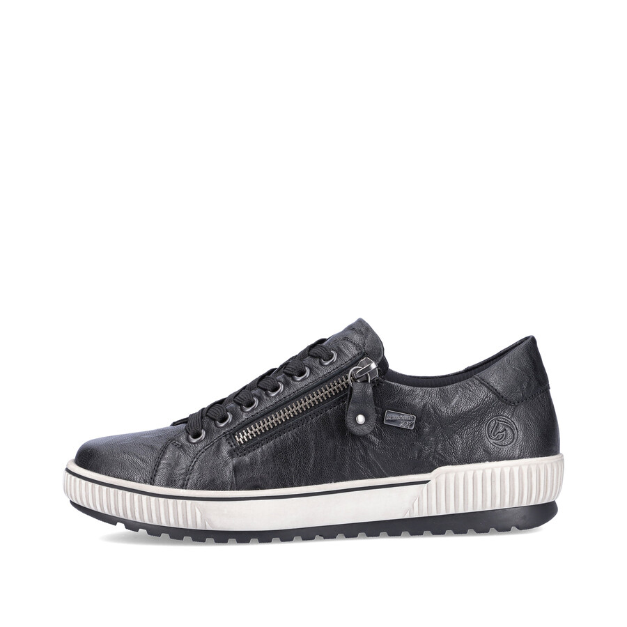 zapatos negros con cremallera para mujer remonte d0700-00