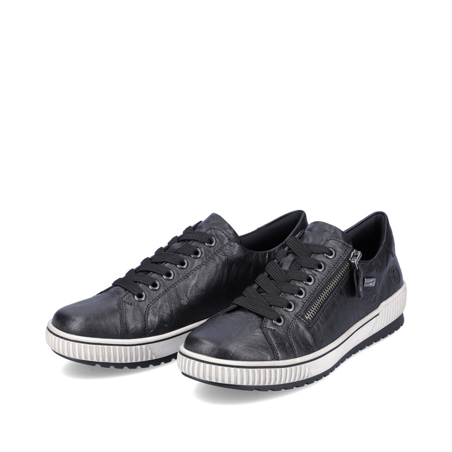 zapatos negros con cremallera para mujer remonte d0700-00