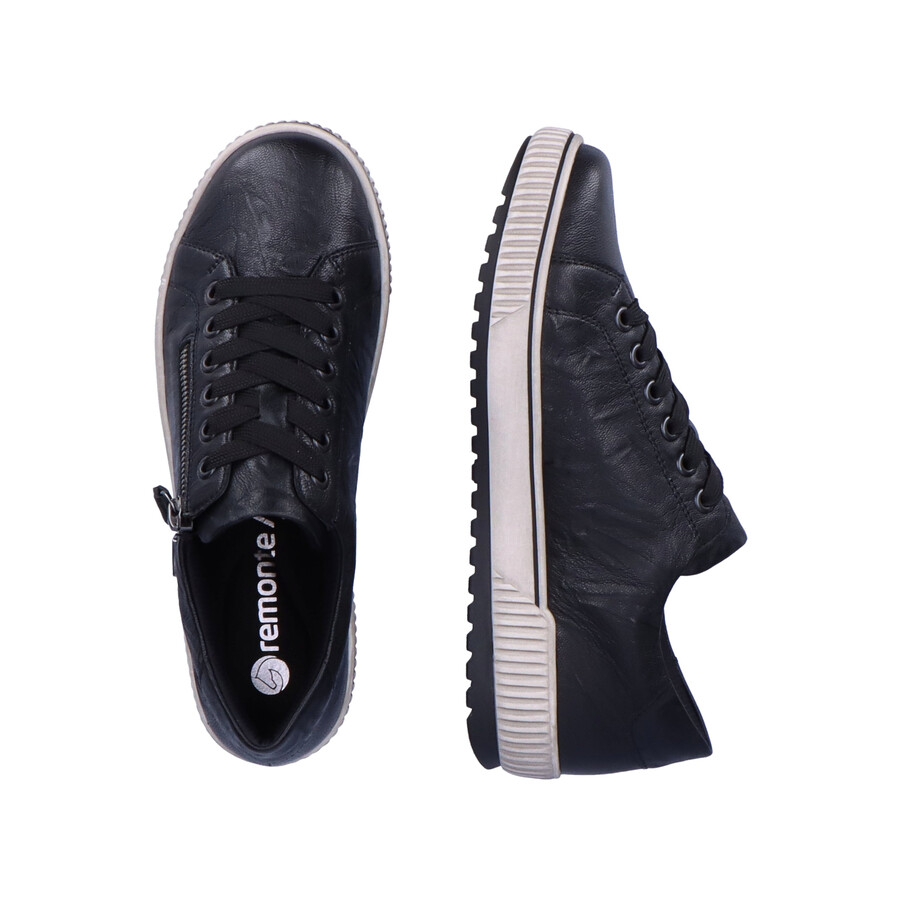 zapatos negros con cremallera para mujer remonte d0700-00