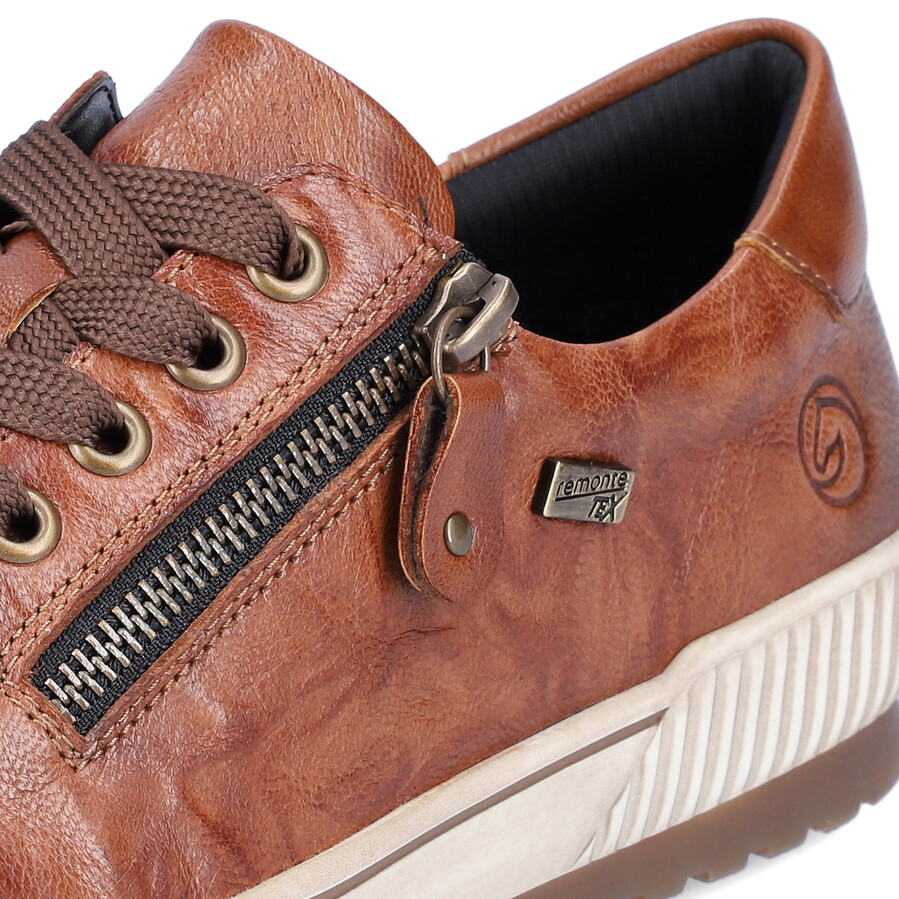 zapatos marrones con cremallera para mujer remonte d0700-22
