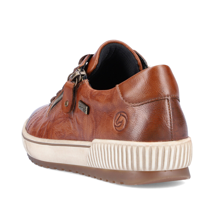 zapatos marrones con cremallera para mujer remonte d0700-22