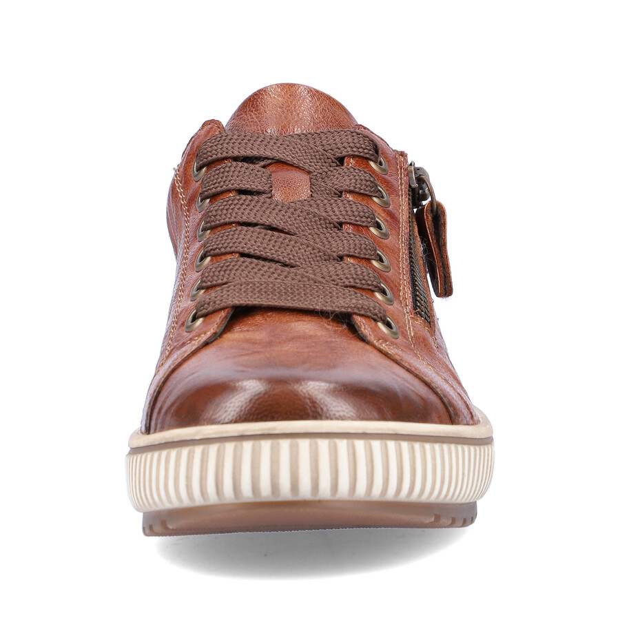 zapatos marrones con cremallera para mujer remonte d0700-22