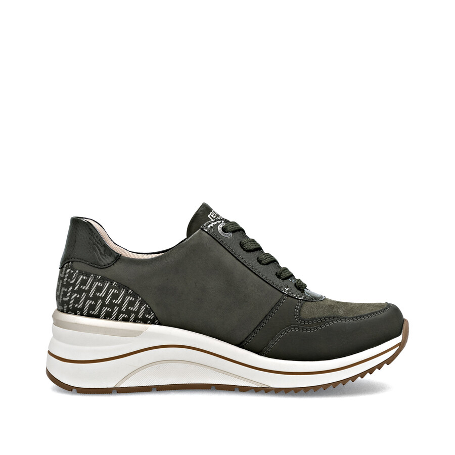 zapatos verdes con cremallera para mujer remonte d0t16-54