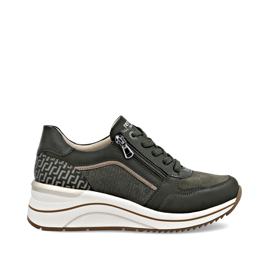 zapatos verdes con cremallera para mujer remonte d0t16-54