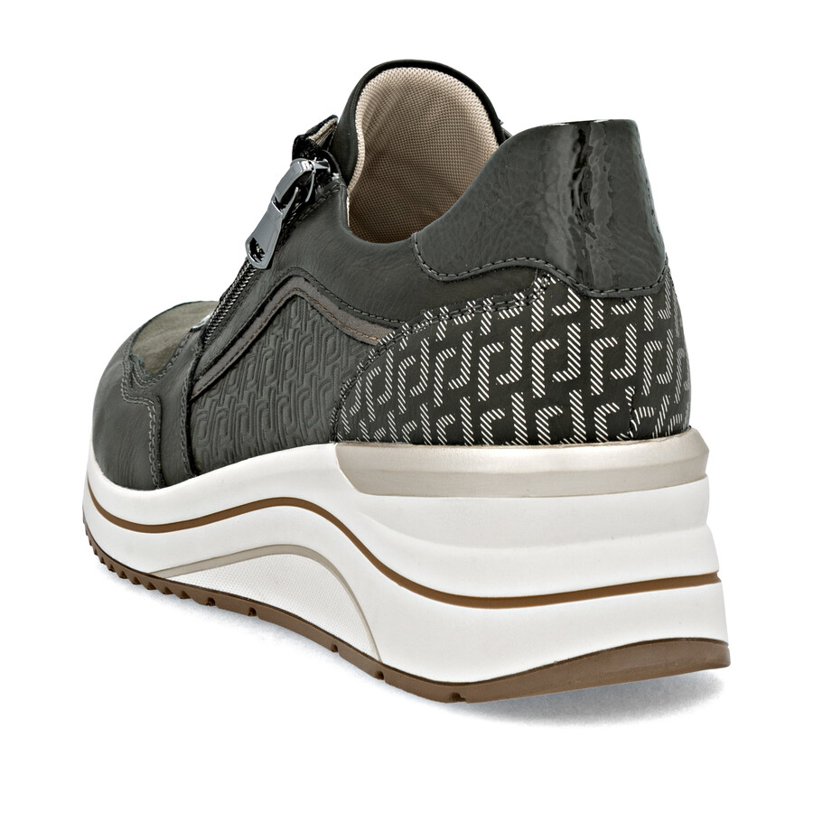 zapatos verdes con cremallera para mujer remonte d0t16-54