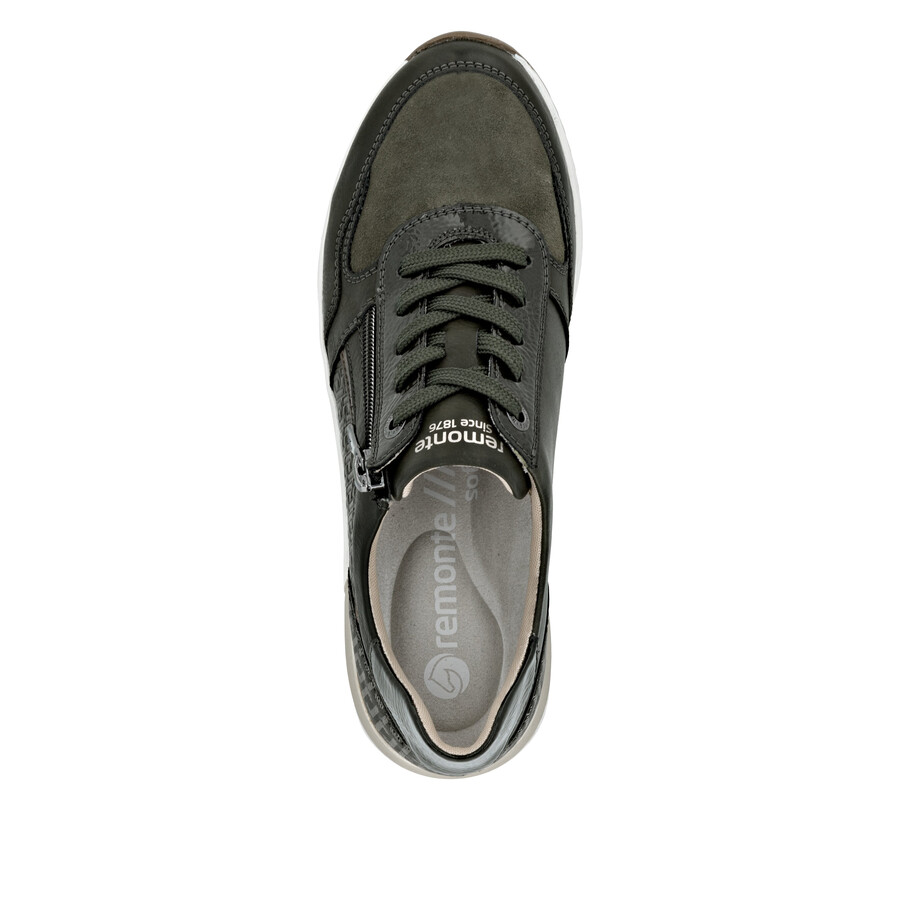 zapatos verdes con cremallera para mujer remonte d0t16-54