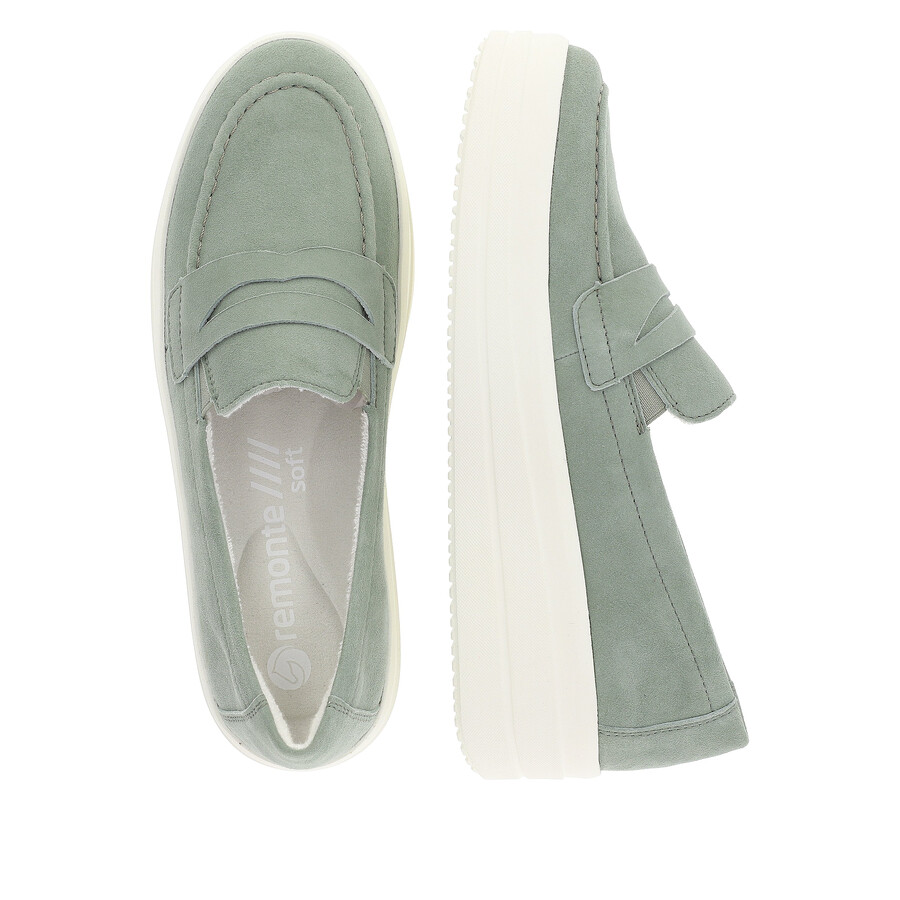 zapatos elásticos verdes para mujer remonte d1c05-52