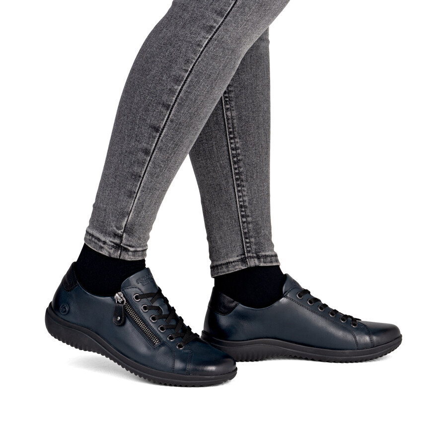 zapatos azules con cremallera para mujer remonte d1e03-14