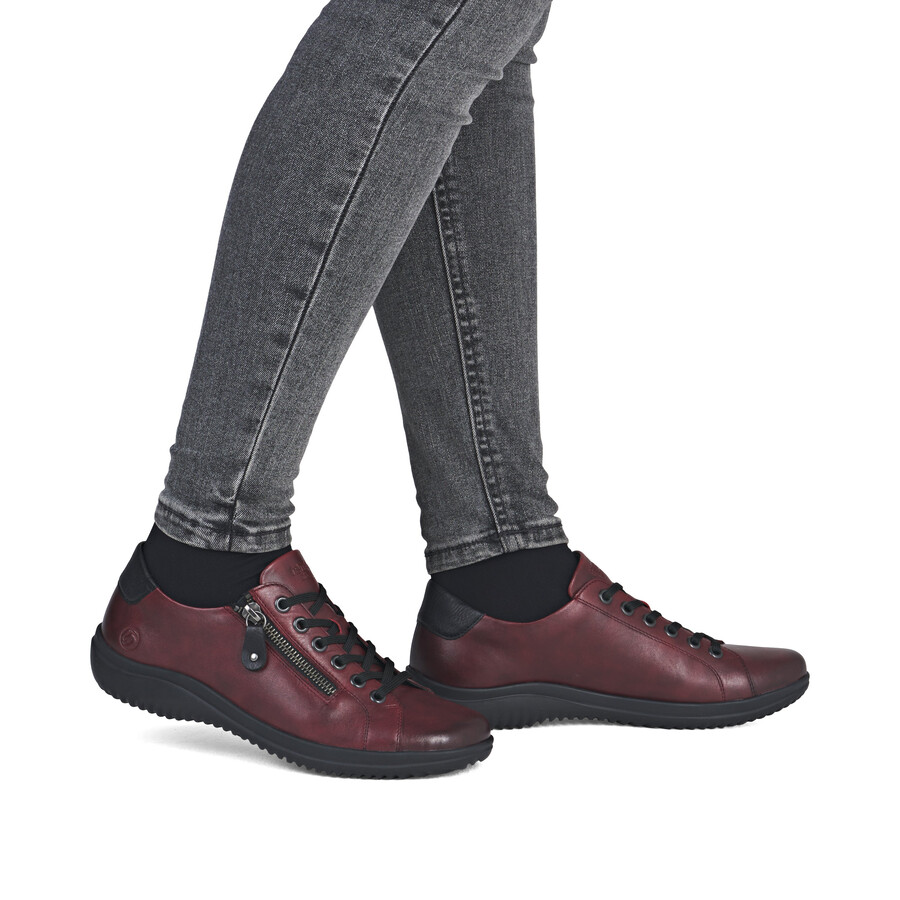 zapatos rojos con cremallera para mujer remonte d1e03-35