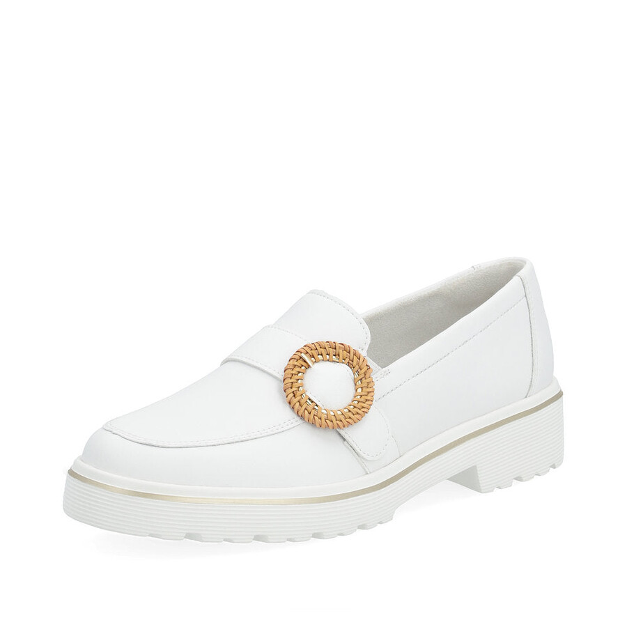 zapatos blancos con elástico para mujer remonte d1h00-80