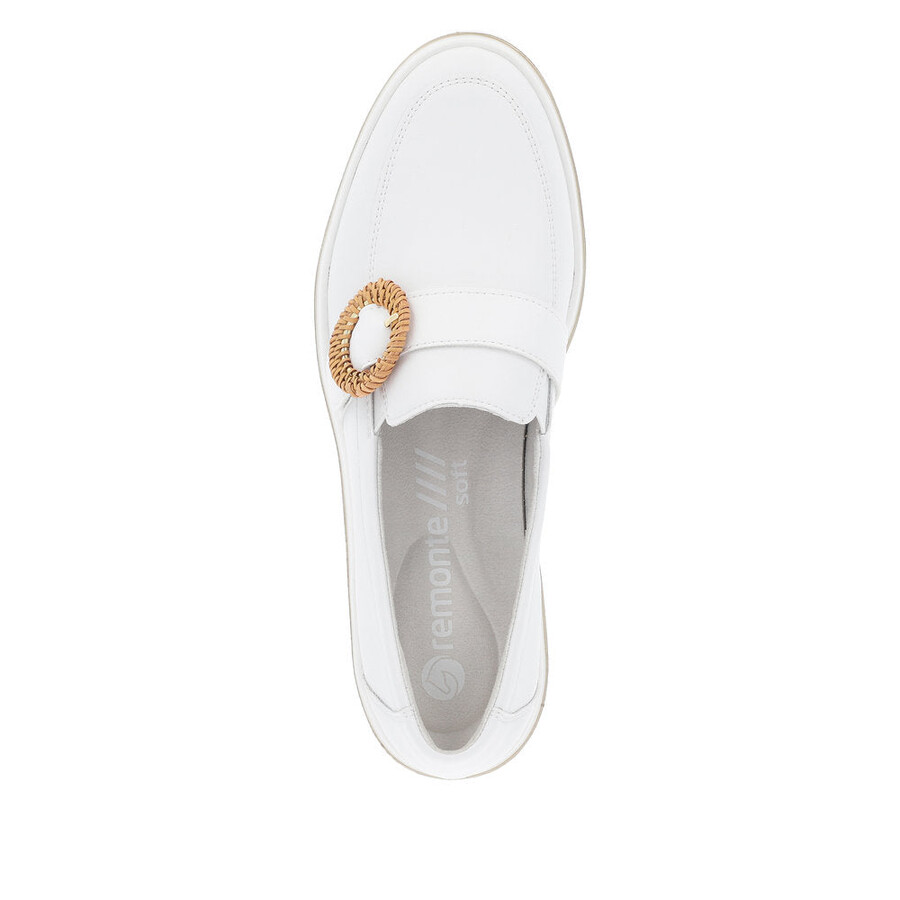 zapatos blancos con elástico para mujer remonte d1h00-80