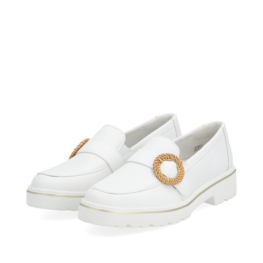 zapatos blancos con elástico para mujer remonte d1h00-80