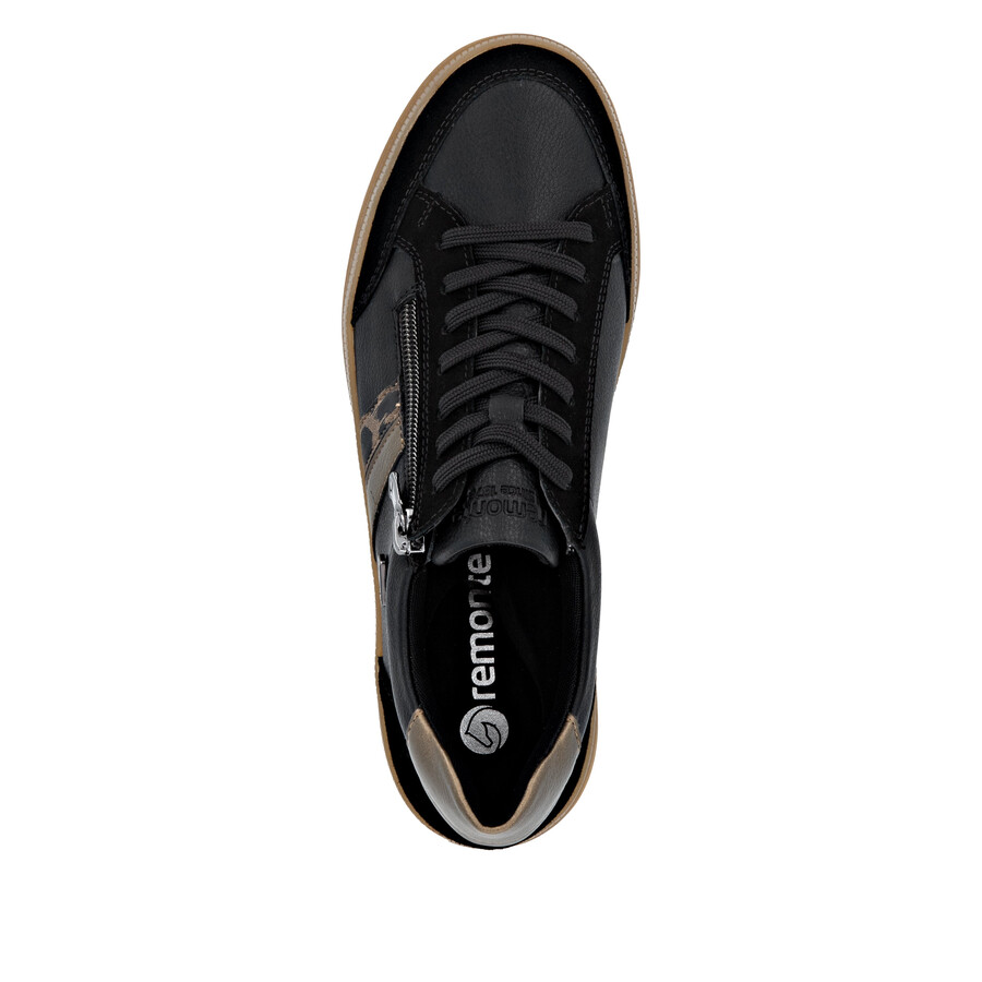 zapatos negros con cremallera para mujer remonte d2c04-03